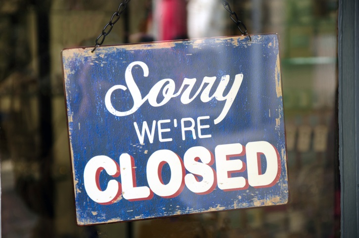 Business Closed Sign