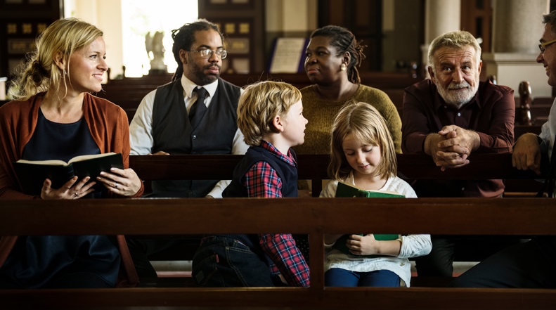 Parishioners In Church Pews