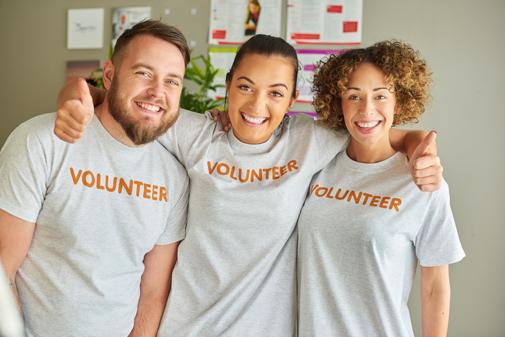 Volunteers With T-Shirts On